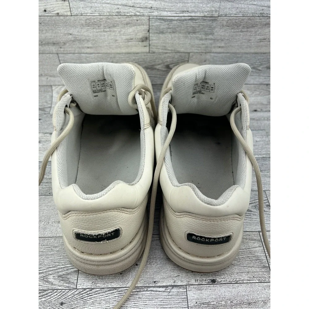 Rockport Men World Tour Classic Leather Walking Shoes Cream CJ1552 Size 10.5W